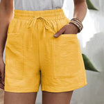 Solid Two Pockets Loose Casual Short Pants