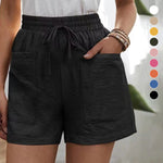 Solid Two Pockets Loose Casual Short Pants