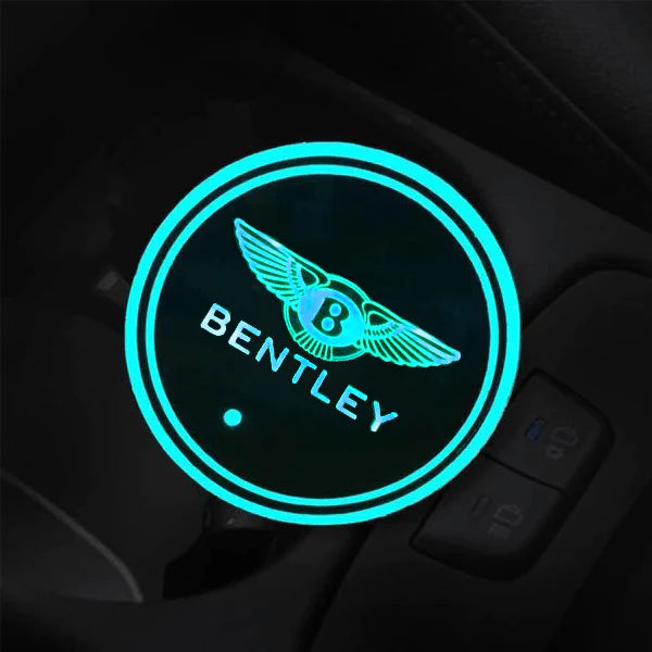 7 Colors Led Changing USB Charging Car Logo Cup Lights up Holder