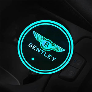 7 Colors Led Changing USB Charging Car Logo Cup Lights up Holder