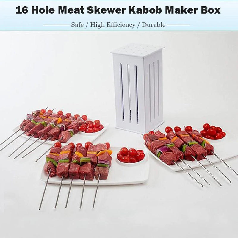 Hirundo 16 Holes BBQ Kabob Skewer Maker, Quick Kabob Express