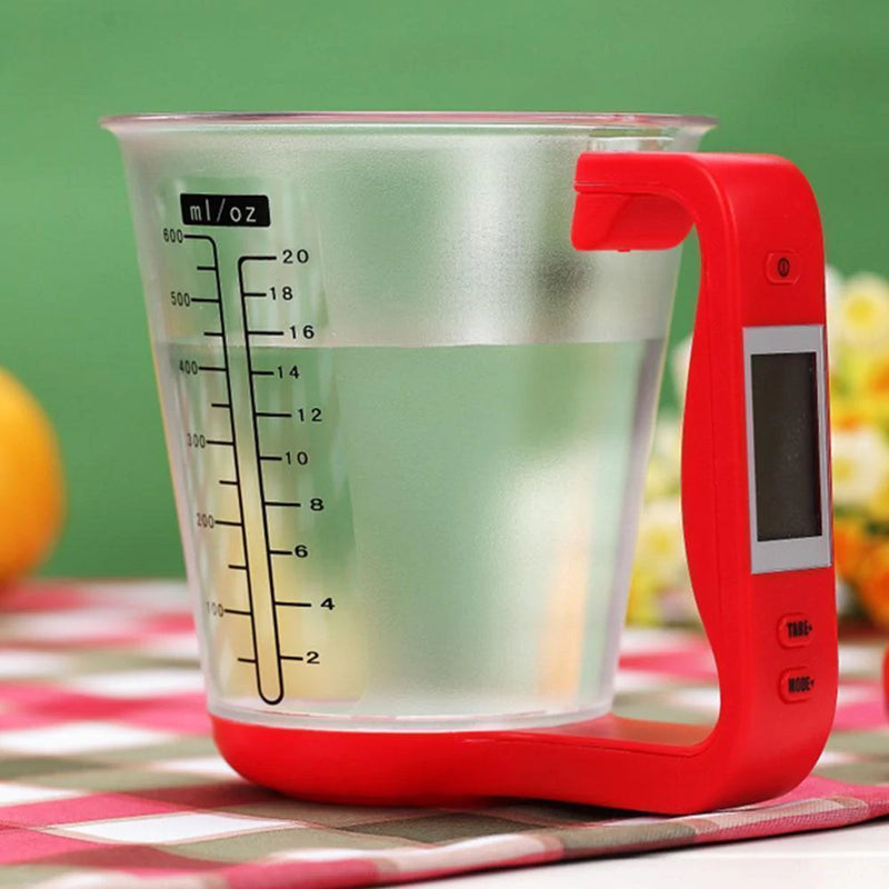 Hirundo Digital Measuring Cup and Scale, Red