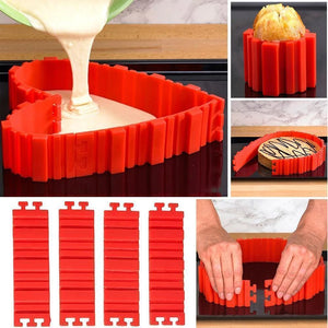 DIY Nonstick Silicone Cake Mold Kitchen Baking Mould Tools