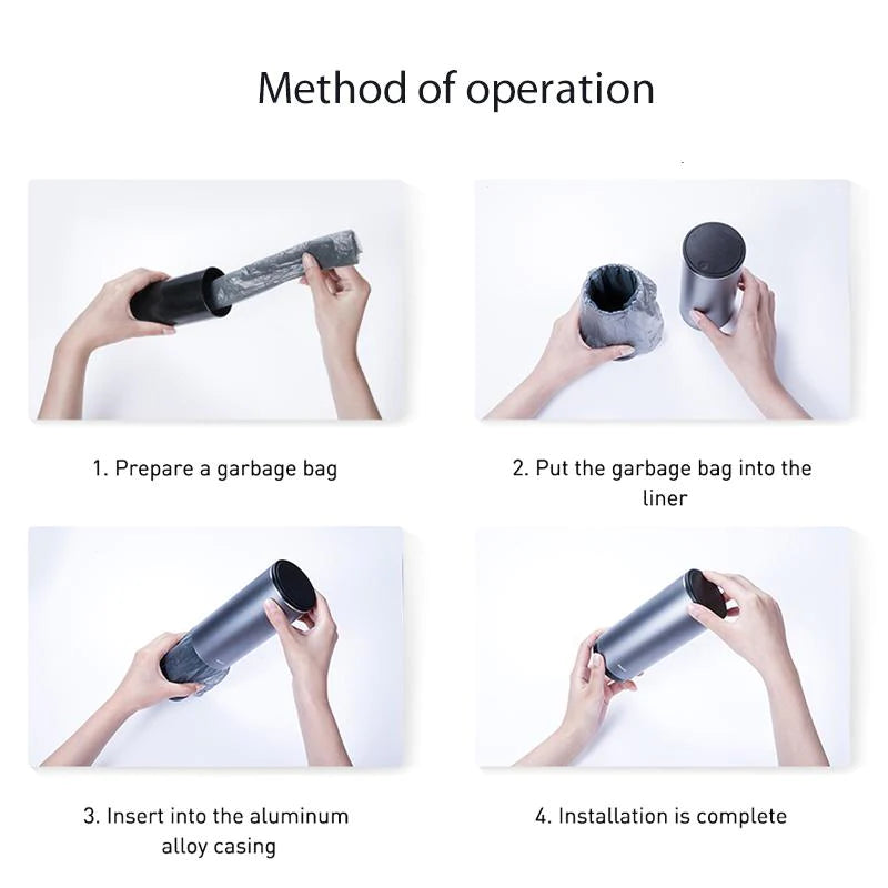 Car Trash Bin Alloy Garbage Can