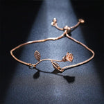 Rose Flower Charm Bracelet