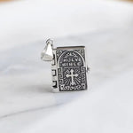 Sterling Silver Tiny Bible Necklace