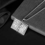 Sterling Silver Tiny Bible Necklace