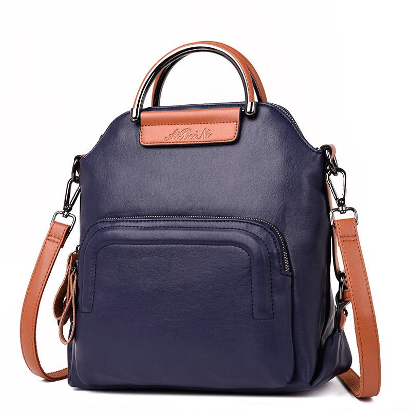 Dual-use Leather Backpack & Handbag