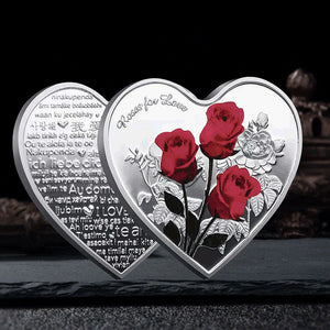 Rose Heart-Shaped Commemorative Coin
