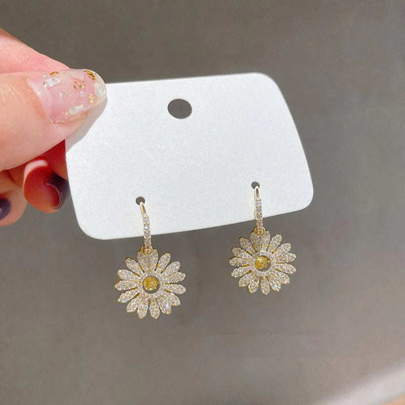 Vintage Flower Drop Earrings