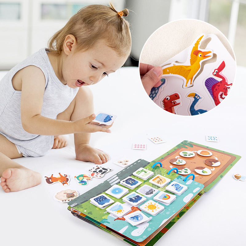 Children's Enlightenment Quiet Paste Book Montessori Sensory Toy Book