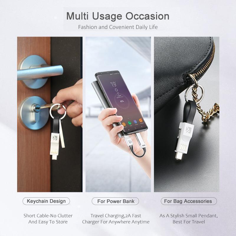 3-in-1 Keychain Data Sync Charge Cable