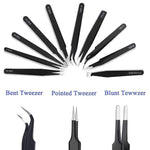 Precision Stainless Steel Tweezers (10 PCs)