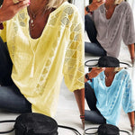 Women's Lace Plain Splice Top