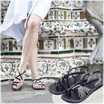 Palm Leaf Flat Sandals for Women, 1 Pair