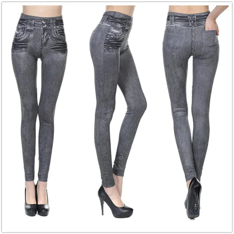 Thermal Fleece Denim Jeggings
