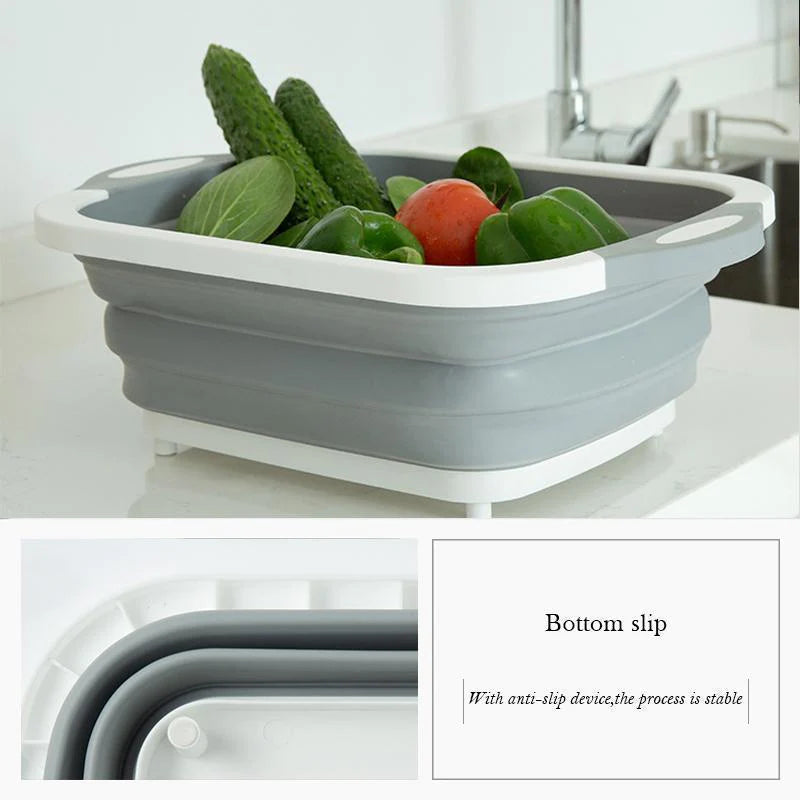 Portable Multi-function Collapsible Dish Tub