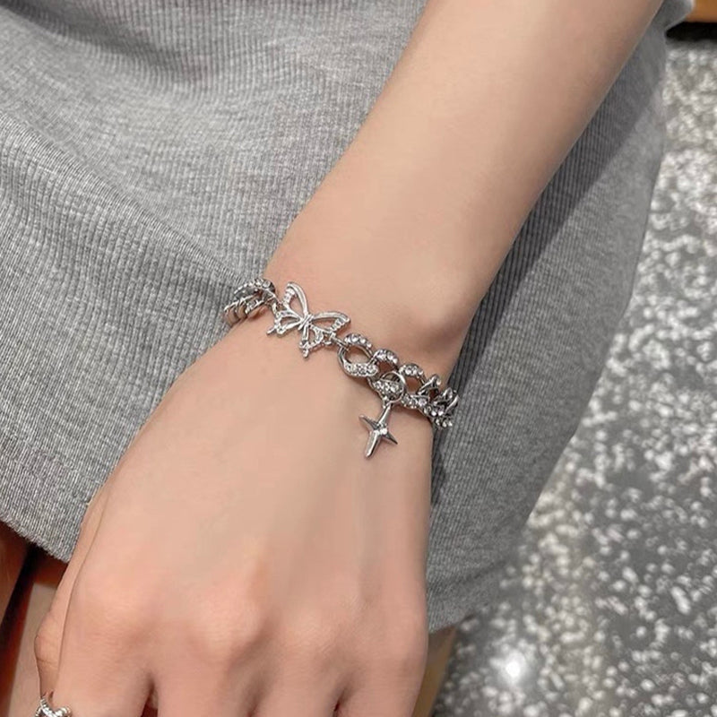 Butterfly and Star Cutout Bracelet