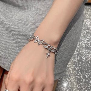 Butterfly and Star Cutout Bracelet
