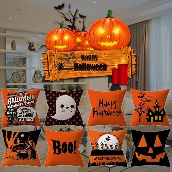 Halloween Decoration Pumpkin Cushion Cover
