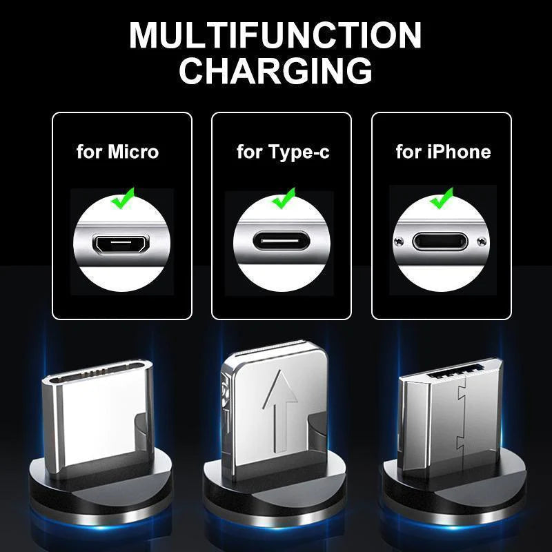 LED Magnetic 3 in 1 USB Charging Cable