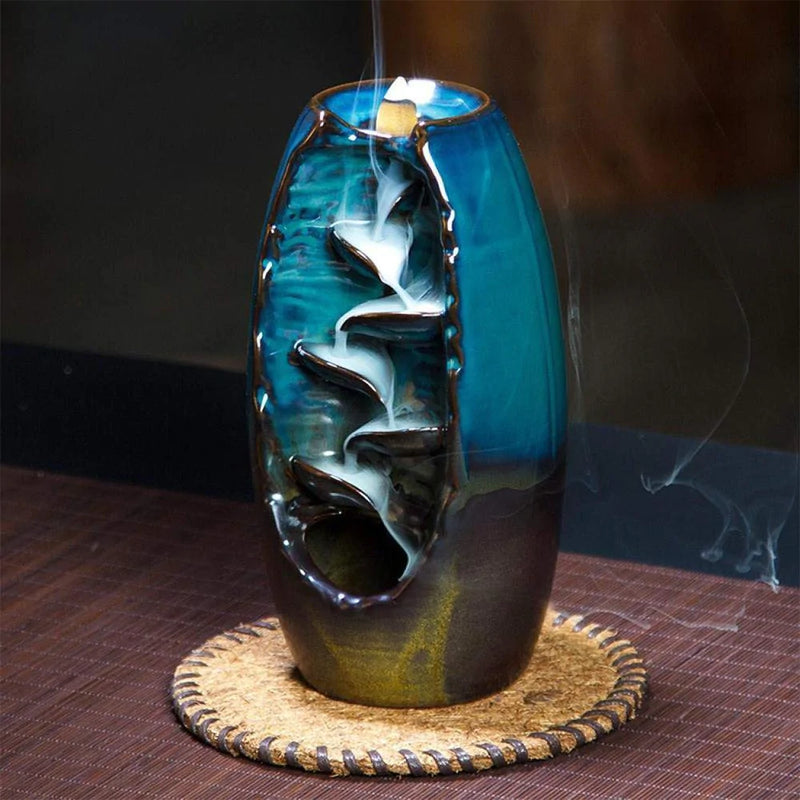 Mountain River Waterfall Back-flow Incense Holder