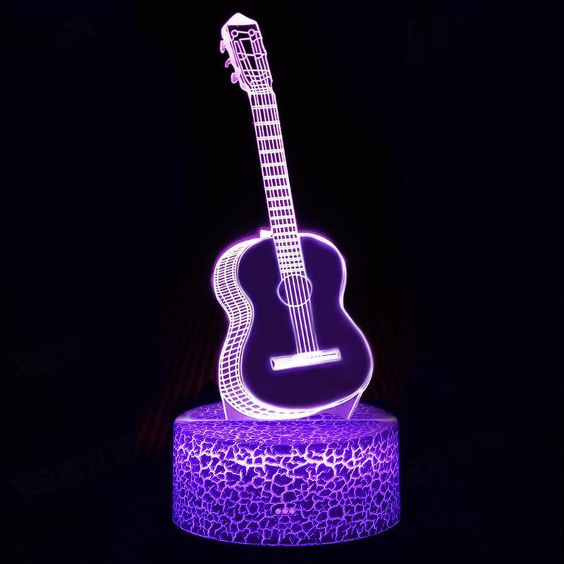 3D  guitar lamp 7 Color Changing Night Light