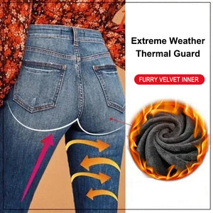 Thermal Fleece Denim Jeggings