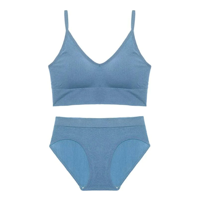Solid Color Lingerie Set for Girls