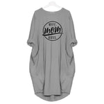 "Wife-Mom-Boss" Printed Dress