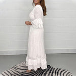 Loose High Waist Embroidered Dress