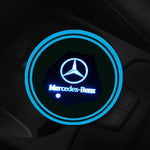 7 Colors Led Changing USB Charging Car Logo Cup Lights up Holder