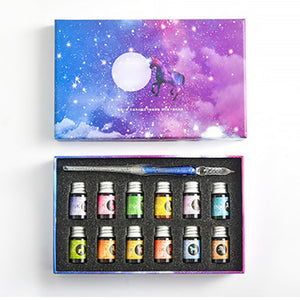 2023 Calligraphy Glass Dip Pen Ink Set